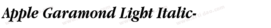Apple Garamond Light Italic字体转换